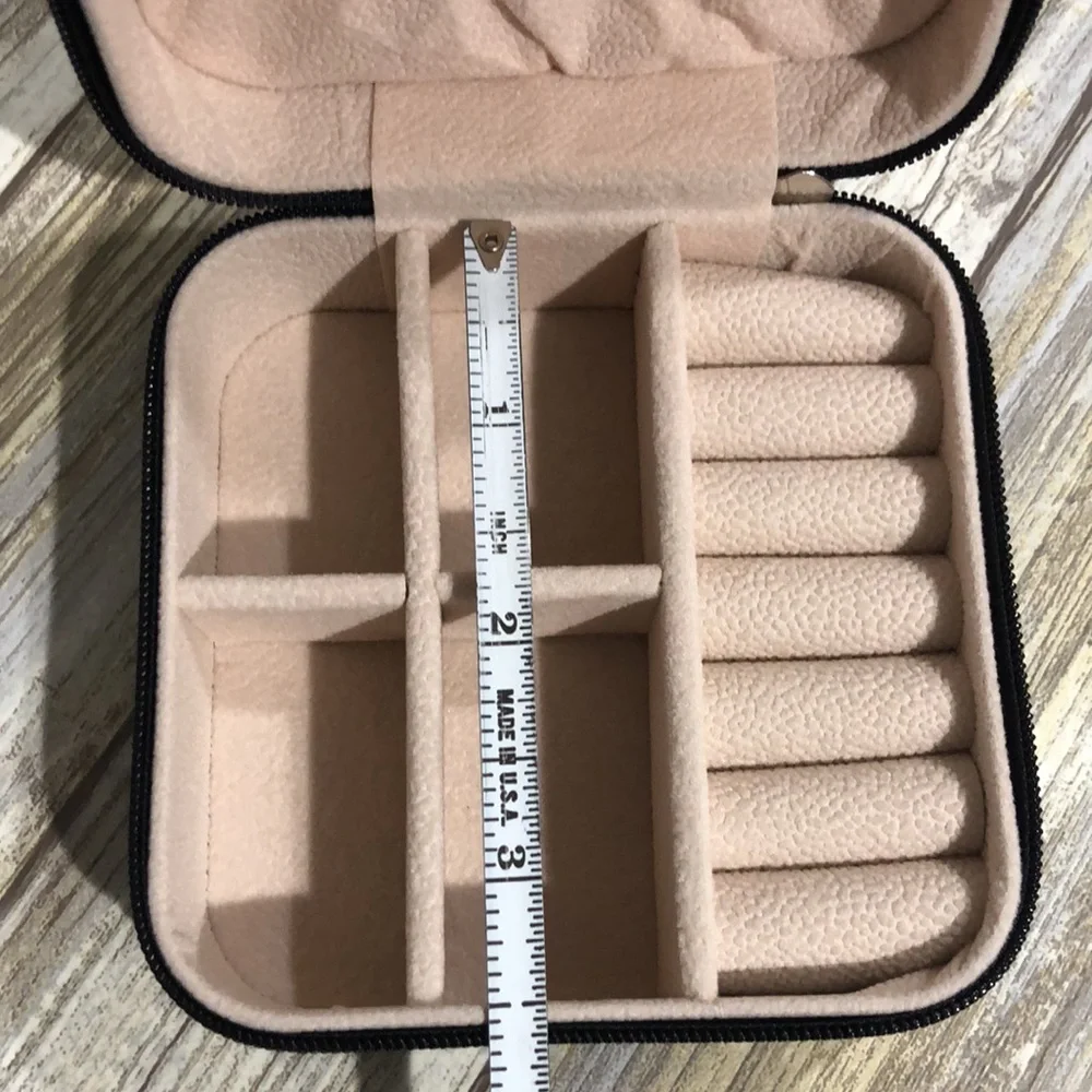 Small Black Zip Top Jewelry Box